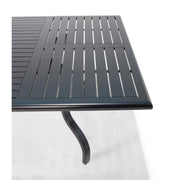 44x84 Inch Rectangle Black Farnham Slat Table - The Great Escape
