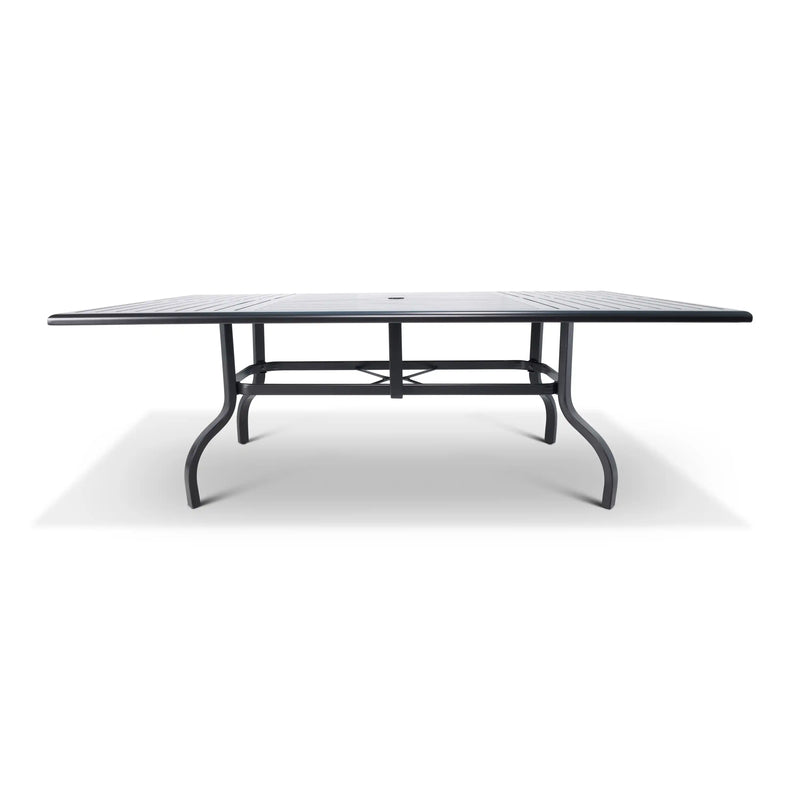 44x84 Inch Rectangle Black Farnham Slat Table - The Great Escape