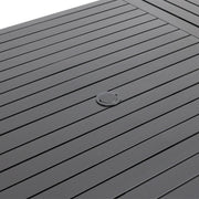 44x84 Inch Rectangle Black Farnham Slat Dining Table - The Great Escape