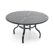 Stirling 54 Inch Round Black Farnham Slat Dining Table - The Great Escape