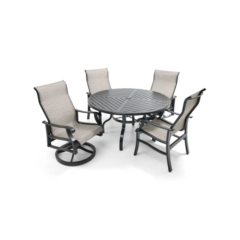 Stirling 5 Piece Sling Dining Group - The Great Escape