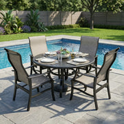 Stirling 5 Piece Sling Dining Group - The Great Escape