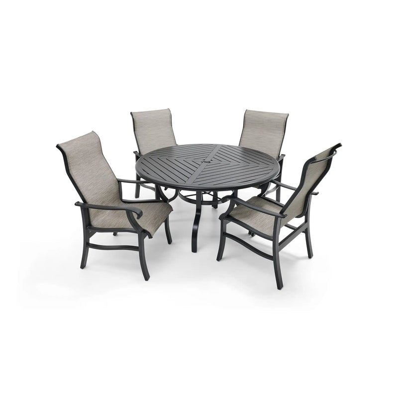Stirling 5 Piece Sling Dining Group - The Great Escape