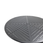 60 Inch Round Black Farnham Slat Dining Table - The Great Escape