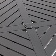60 Inch Round Black Farnham Slat Dining Table - The Great Escape