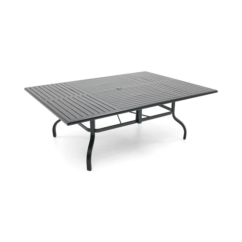 60x84 Inch Rectangle Black Farnham Slat Dining Table - The Great Escape