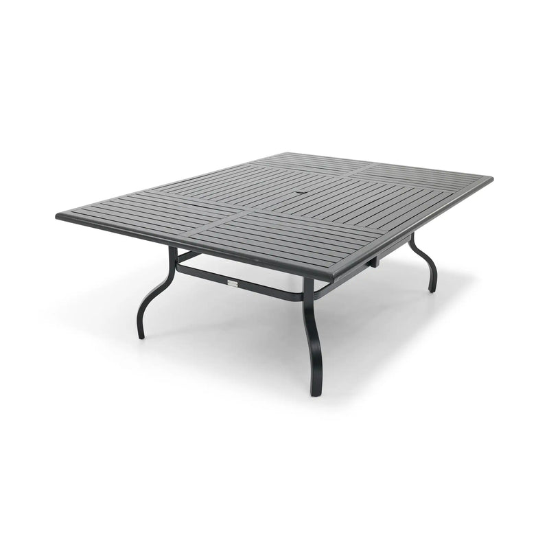 60x84 Inch Rectangle Black Farnham Slat Dining Table - The Great Escape
