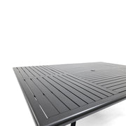 60x84 Inch Rectangle Black Farnham Slat Dining Table - The Great Escape