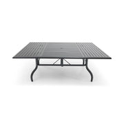 60x84 Inch Rectangle Black Farnham Slat Dining Table - The Great Escape