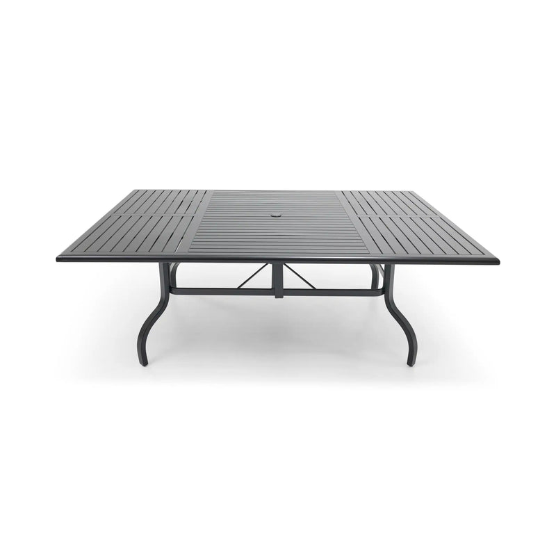 60x84 Inch Rectangle Black Farnham Slat Dining Table - The Great Escape
