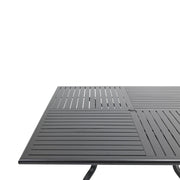 66 Inch Square Black Farnham Slat Dining Table - The Great Escape