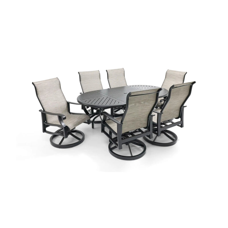 Stirling 7 Piece Sling Oval Dining Group - The Great Escape