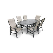Stirling 7 Piece Sling Oval Dining Group - The Great Escape