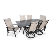 Stirling 7 Piece Ebony Dining Group With 2 Swivel Rockers - The Great Escape