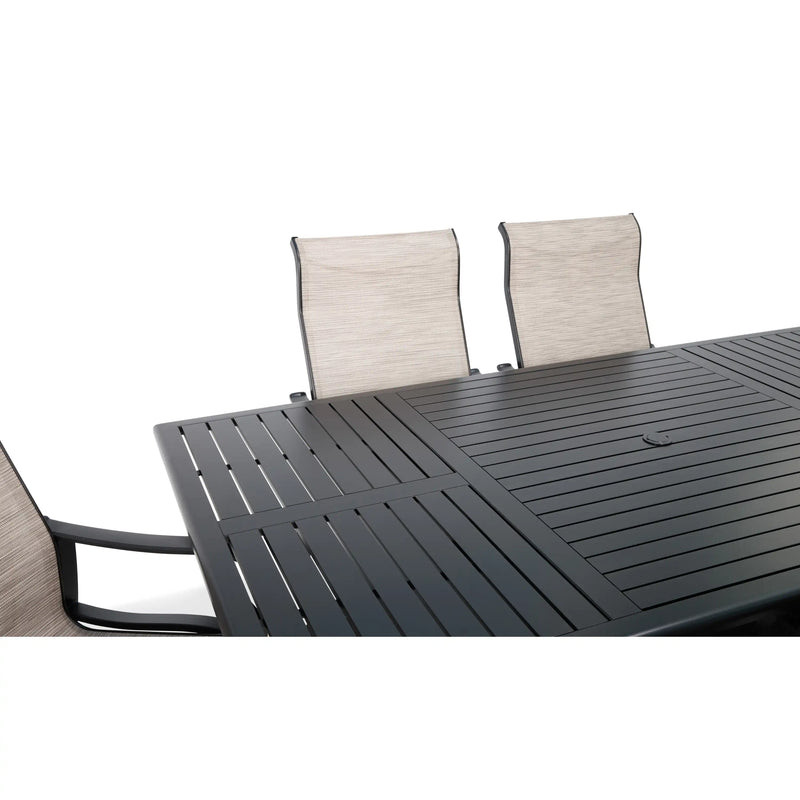 Stirling 7 Piece Ebony Dining Group With 2 Swivel Rockers - The Great Escape