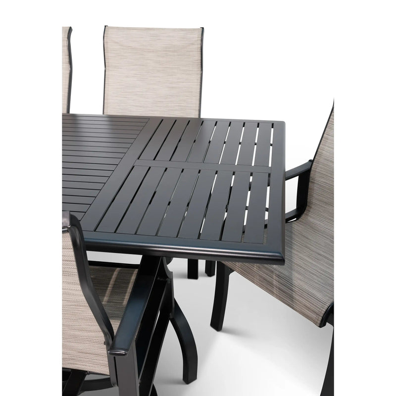 Stirling 7 Piece Ebony Dining Group With 2 Swivel Rockers - The Great Escape