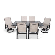 Stirling 7 Piece Ebony Dining Group With 2 Swivel Rockers - The Great Escape