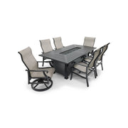 Stirling 7 Piece Sling Firepit Dining Group -  The Great Escape