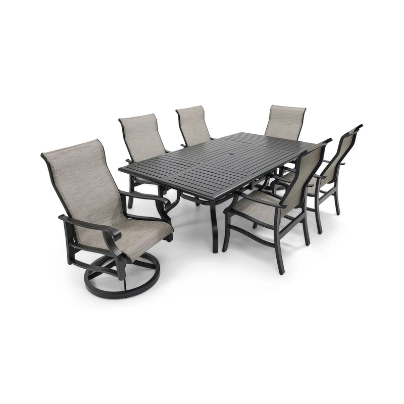 Stirling 7 Piece Sling Dining Group - The Great Escape