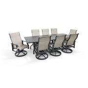 Stirling 9 Piece Sling Dining Group W/ 44"x112" Rect. Table - The Great Escape