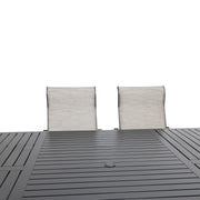 Stirling 9 Piece Sling Dining Group W/ 60"x84" Rect. Table - The Great Escape