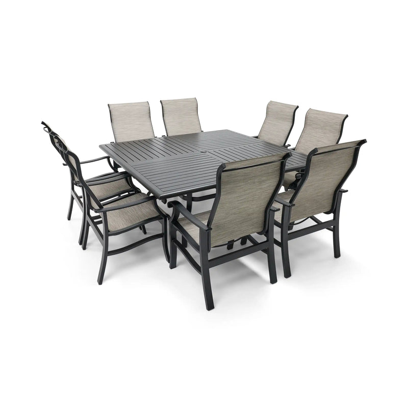 Stirling 9 Piece Sling Square Dining Group - The Great Escape