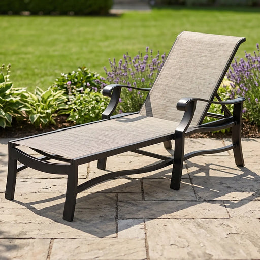 Stirling Deluxe Sling Chaise Lounge W/ Arms - The Great Escape