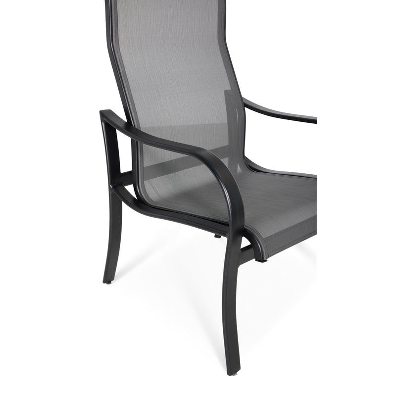 Stirling Black Coal High Back Sling Dining Chair  - The Great Escape