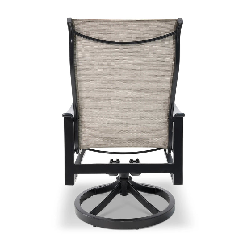 Stirling Black High Back Sling Swivel Rocker - The Great Escape