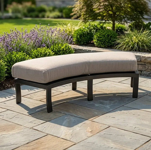 Stirling Makar Oyster Curved Bench Ottoman - The Great Escape