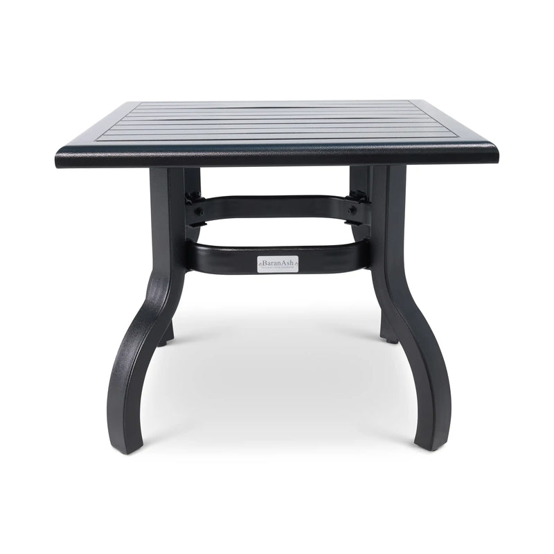 23 Inch Square Black Farnham Slat Coffee Table - The Great Escape