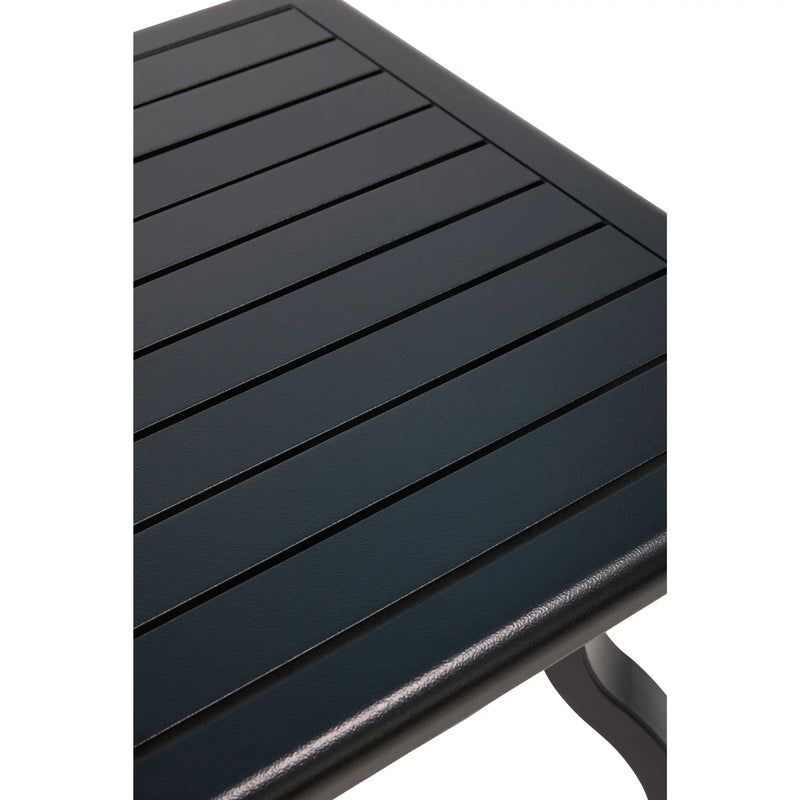 23 Inch Square Black Farnham Slat Coffee Table - The Great Escape