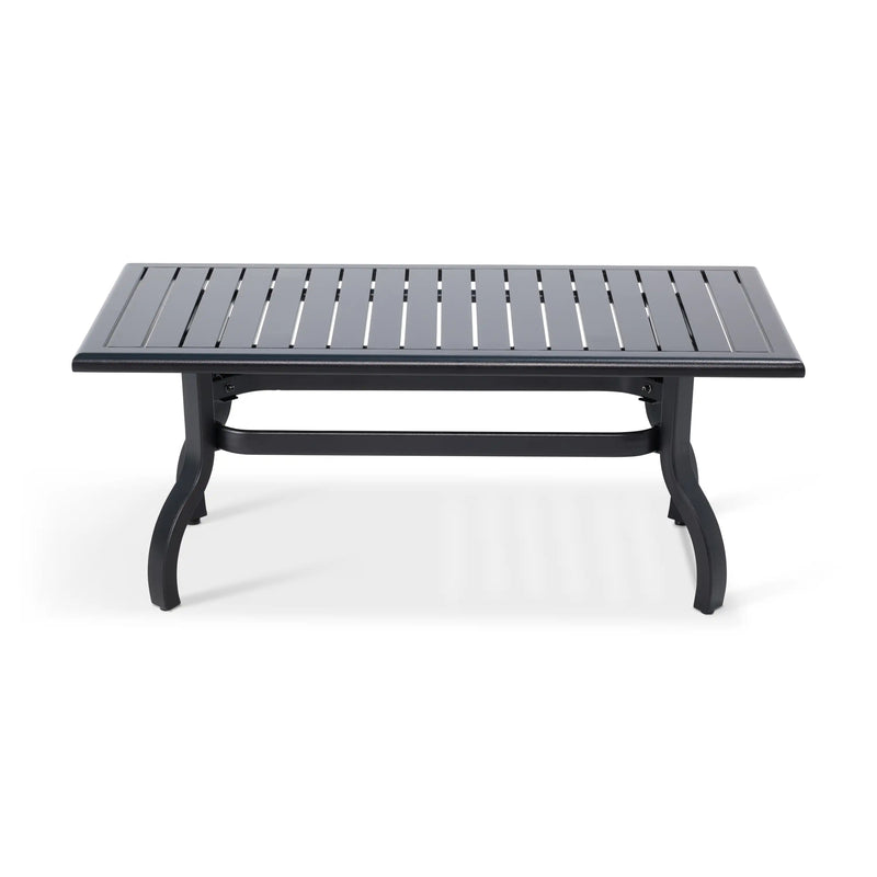 26x48 Inch Rectangle Black Farnham Slat Coffee Table - The Great Escape