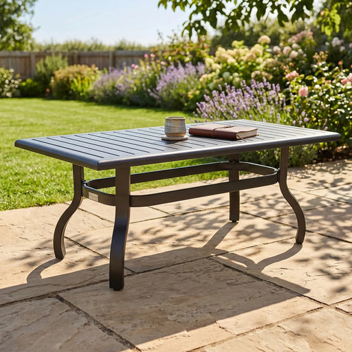 26x48 Inch Rectangle Black Farnham Slat Coffee Table - The Great Escape