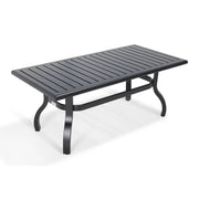 26x48 Inch Rectangle Black Farnham Slat Coffee Table - The Great Escape