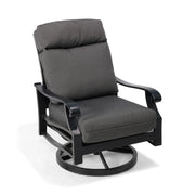 Stirling Black High Back Cushion Swivel Rocker - The Great Escape
