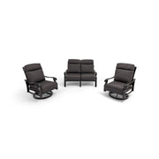 Stirling 3 Piece Canvas Coal Loveseat Group - The Great Escape