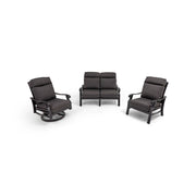 Stirling 3 Piece Canvas Coal Loveseat Group - The Great Escape
