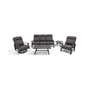 Stirling 5 Piece Canvas Coal Sofa Chat Group - The Great Escape