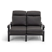 Stirling Canvas Coal Loveseat - The Great Escape