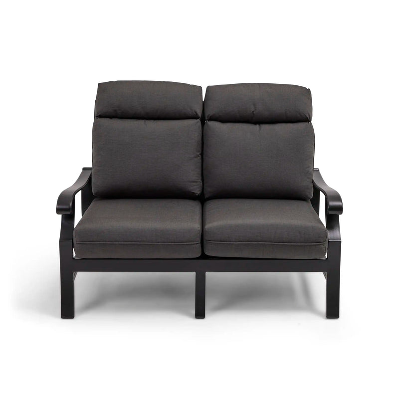 Stirling Canvas Coal Loveseat - The Great Escape