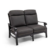 Stirling Canvas Coal Loveseat - The Great Escape
