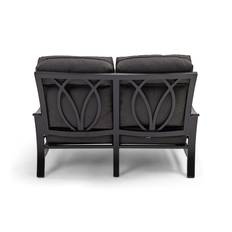 Stirling Canvas Coal Loveseat - The Great Escape