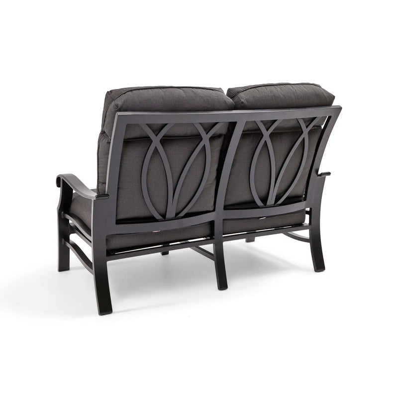 Stirling Canvas Coal Loveseat - The Great Escape