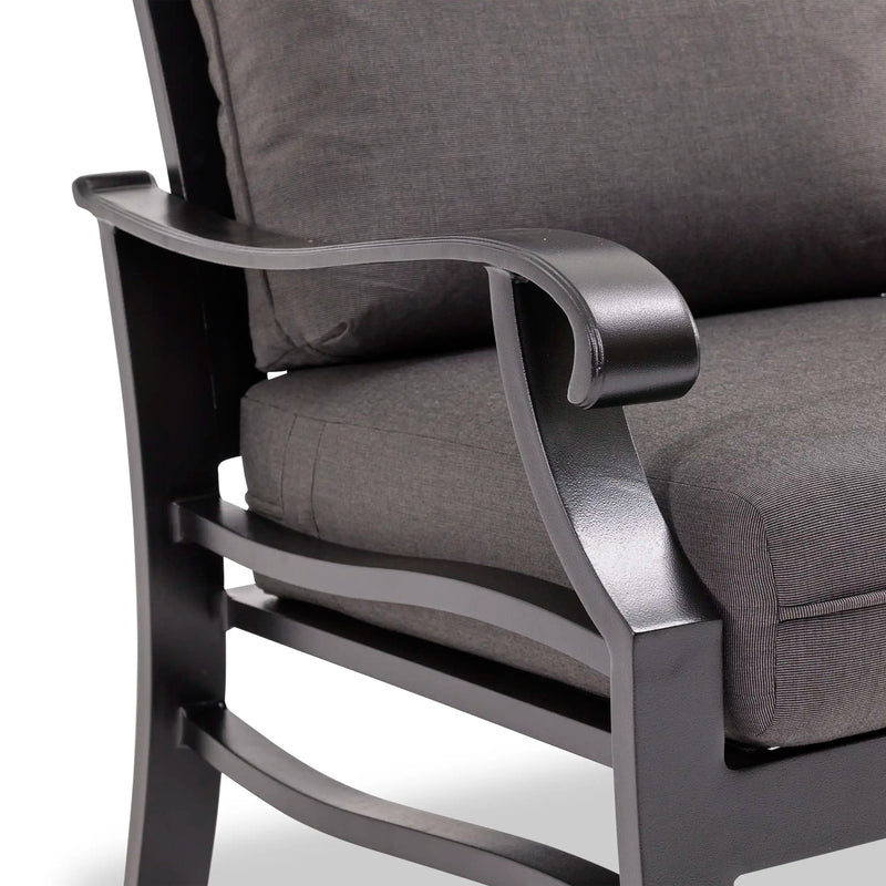 Stirling Canvas Coal Loveseat - The Great Escape
