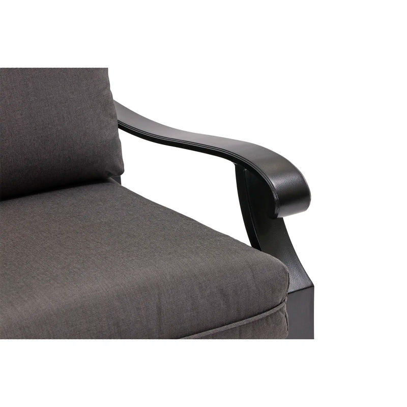 Stirling Canvas Coal Loveseat - The Great Escape
