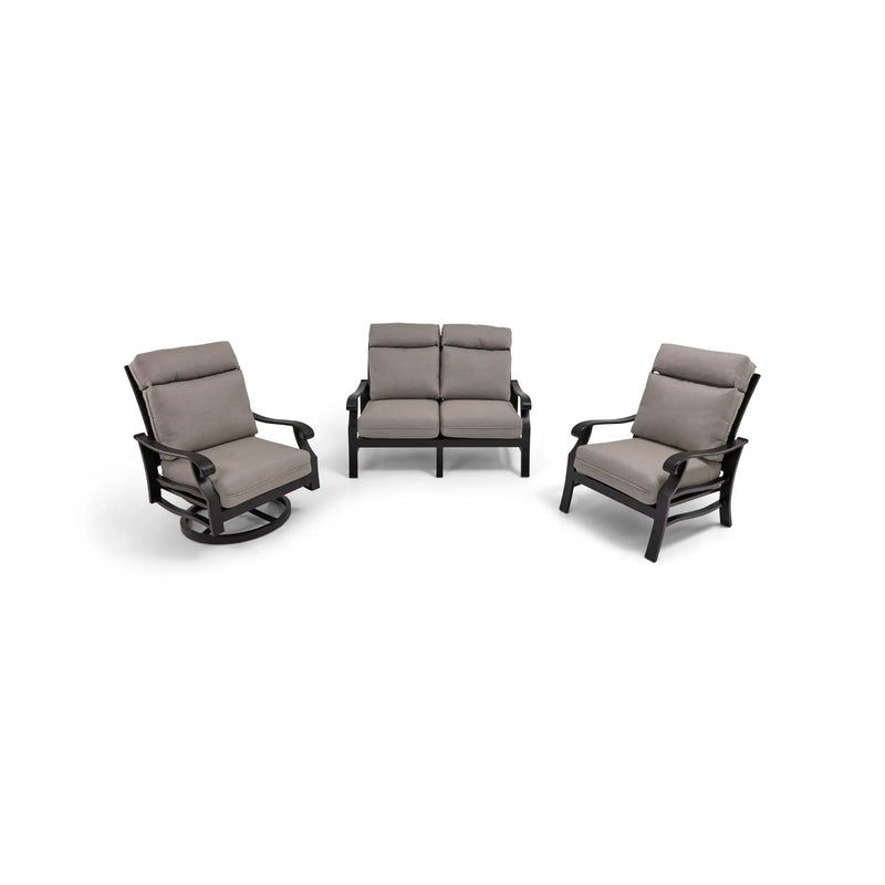 Stirling 3 Piece Makar Oyster Loveseat Group - The Great Escape