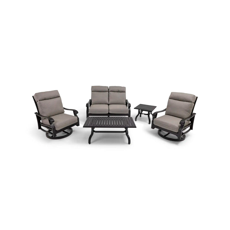 Stirling 5 Piece Makar Oyster Loveseat Chat Group - The Great Escape
