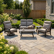 Stirling 5 Piece Makar Oyster Loveseat Chat Group - The Great Escape