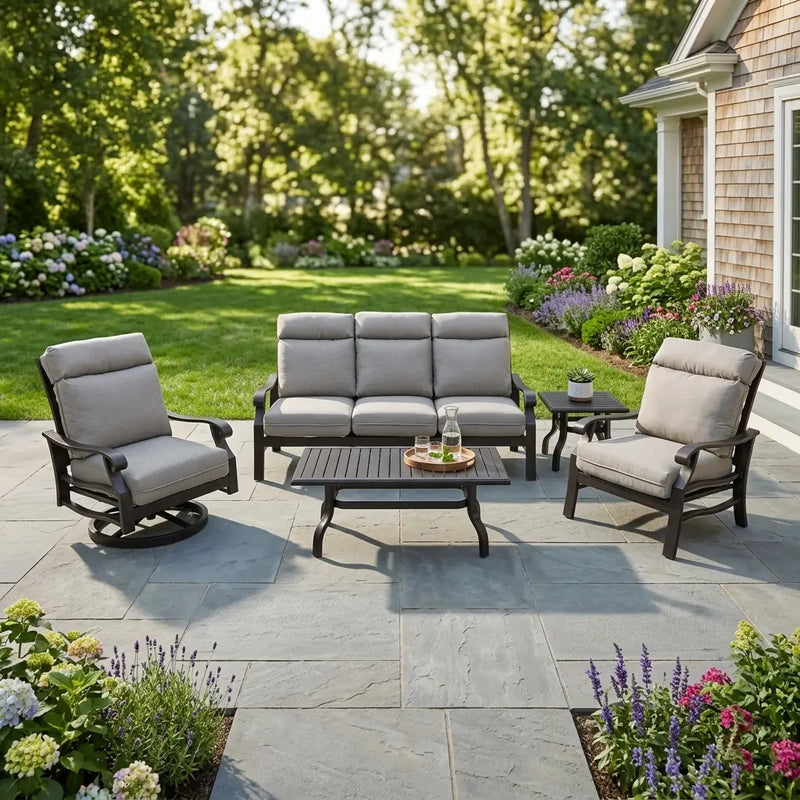 Stirling 5 Piece Makar Oyster Sofa Chat Group - The Great Escape